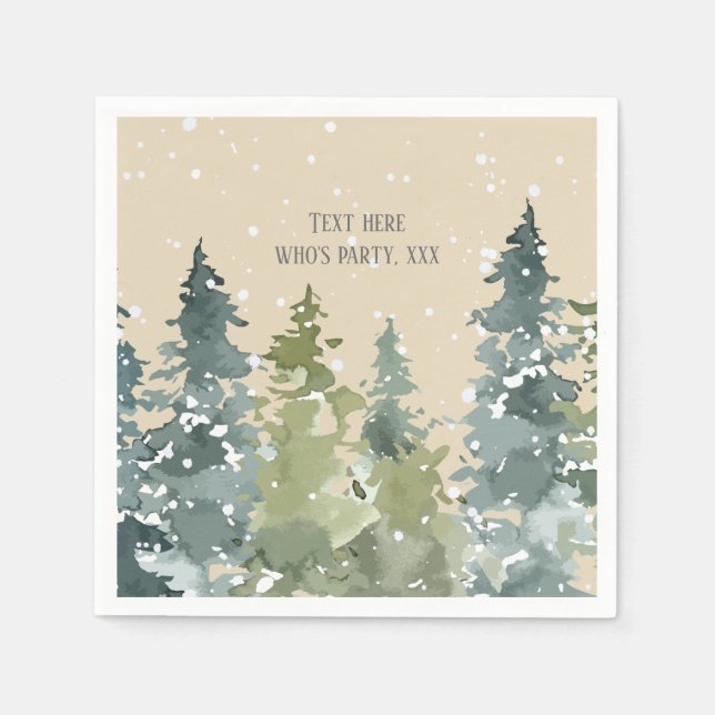 Conifer, Pine Tree, Evergreen Napkins (Front)