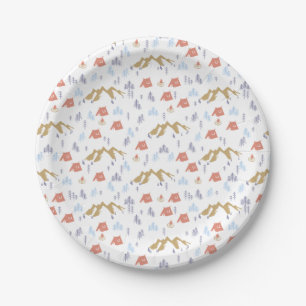 Coniferous Forest Camping Paper Plates