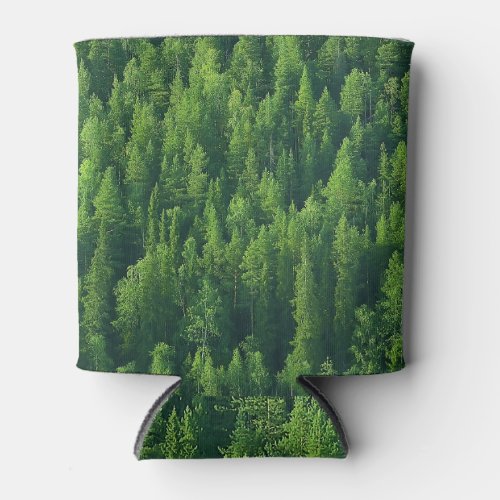 Coniferous Forest Green Aerial Texture Can Cooler