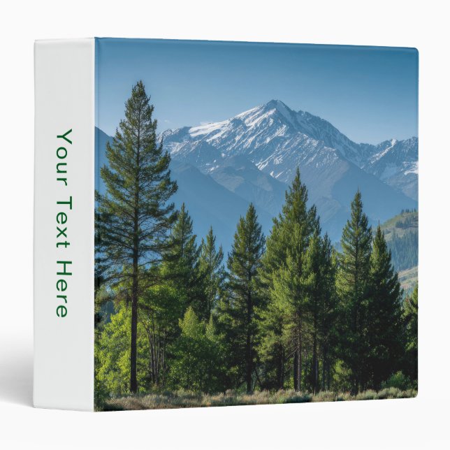 Coniferous Trees with Mountain Background 3 Ring Binder (Front/Spine)
