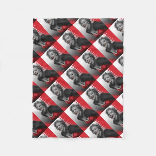 CONJO2 Red Dots Marilyn ZAZZ Fleece Blanket