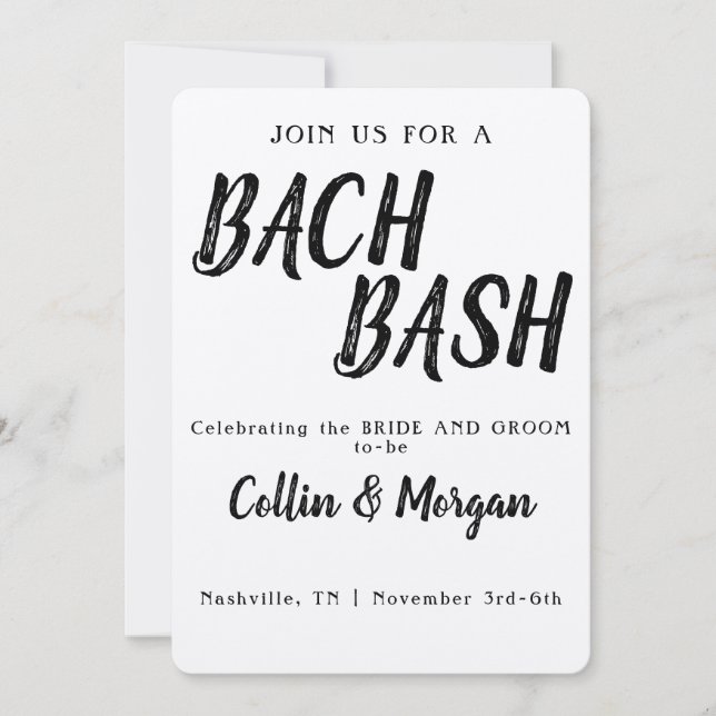 Conjoined Bachelor/Bachelorette Party Invitation (Front)