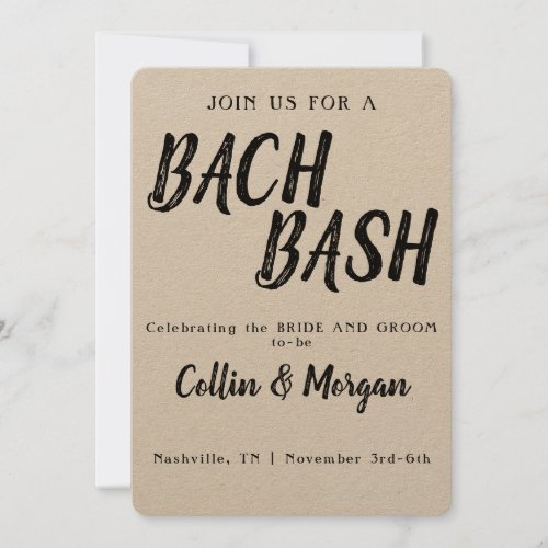 Conjoined BachelorBachelorette Party Invitation
