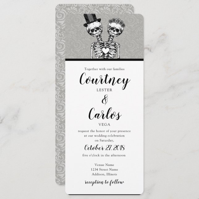 Conjoined Couple Wedding Invitations (Front/Back)