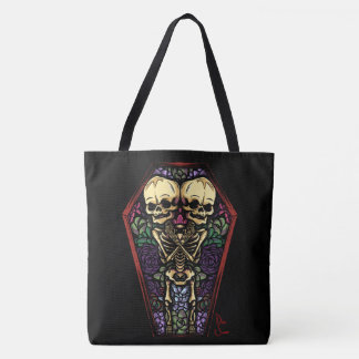 conjoined twins tote bag
