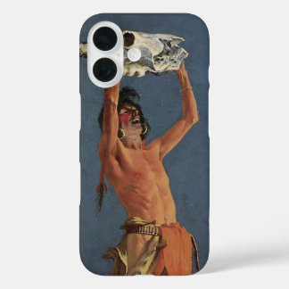 Conjuring Back the Buffalo by Frederic Remington iPhone 16 Case