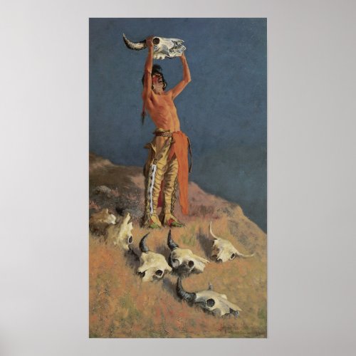 Conjuring Back the Buffalo by Frederic Remington Poster