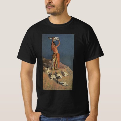 Conjuring Back the Buffalo by Frederic Remington T_Shirt