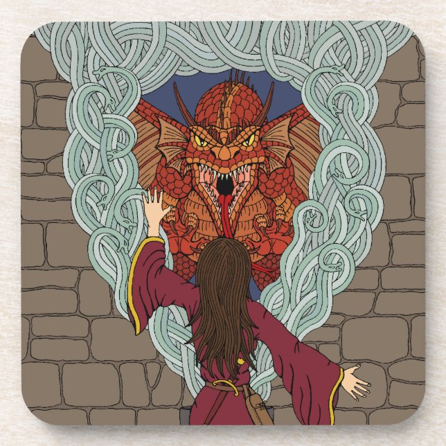 Conjuring the Dragon Beverage Coaster (Front)