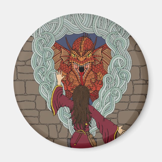 Conjuring the Dragon Magnet (Front)