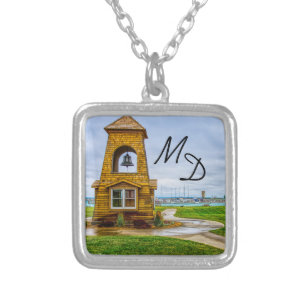 Conkling Heritage Park Mackinaw City Silver Plated Necklace