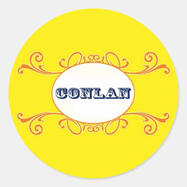 Conlan Classic Round Sticker (Front)