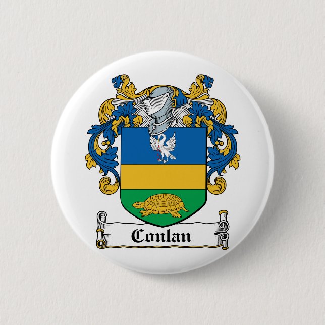 Conlan Family Crest Pinback Button (Front)