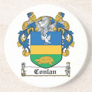 Conlan Family Crest Sandstone Coaster