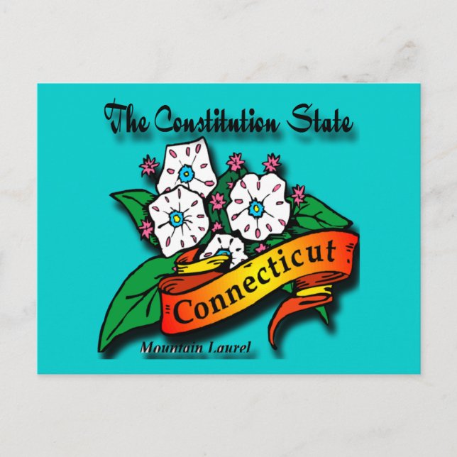 Conn Mountain Laurel Constitution State Postcard (Front)