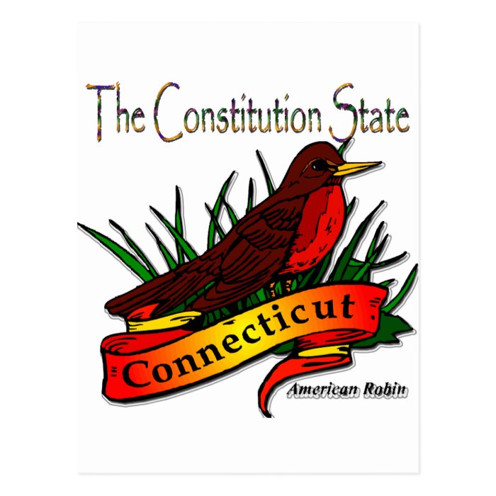 Conn Robin The Constitution State Postcard