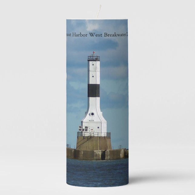 Conneaut Harbor West Breakwater Light candle (Front)