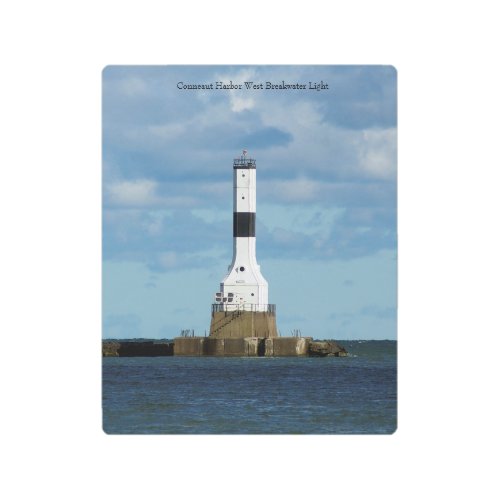 Conneaut Harbor West Breakwater Light metal print