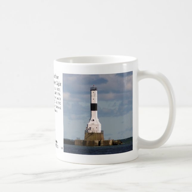 Conneaut Harbor West Breakwater Light mug (Right)