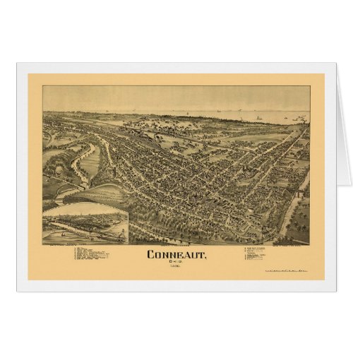 Conneaut OH Panoramic Map _ 1896