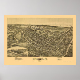 Conneaut, OH Panoramic Map - 1896 Poster