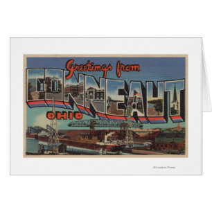 Conneaut, Ohio - Large Letter Scenes Cards