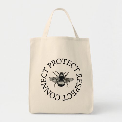 Connect Protect Respect Earth Day Tote Bag