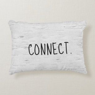 CONNECT Text On Birch Tree Accent Pillow