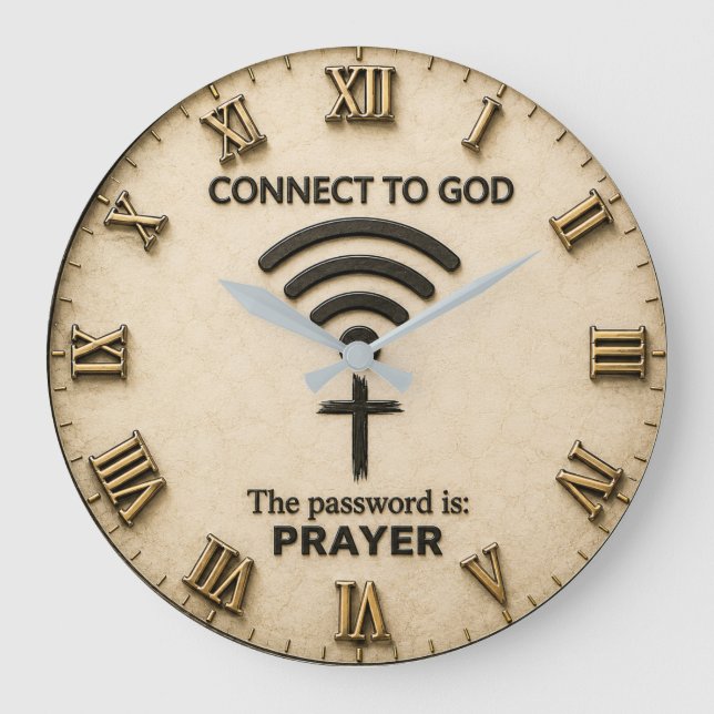 Connect to God Christian Large Clock (Front)