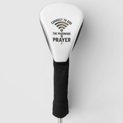 Connect to God Prayer Christian Vector Design_1 Golf Head Cover