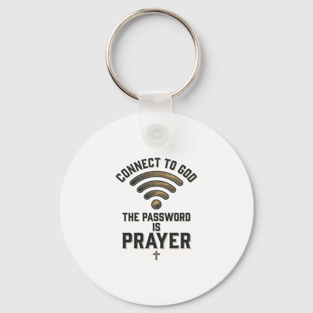 Connect to God Prayer Christian Vector Design_1 Keychain (Front)