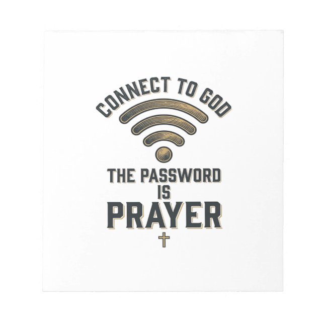 Connect to God Prayer Christian Vector Design_1 Notepad (Front)