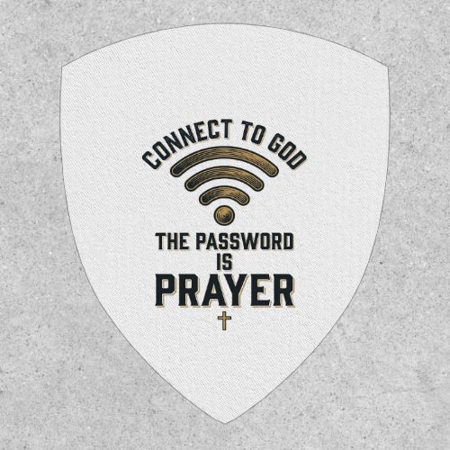 Connect to God Prayer Christian Vector Design_1 Patch