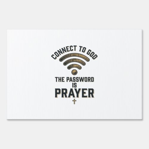 Connect to God Prayer Christian Vector Design_1 Sign