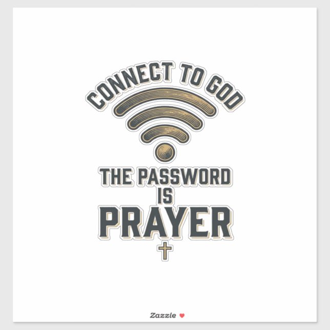 Connect to God Prayer Christian Vector Design_1 Sticker (Sheet)