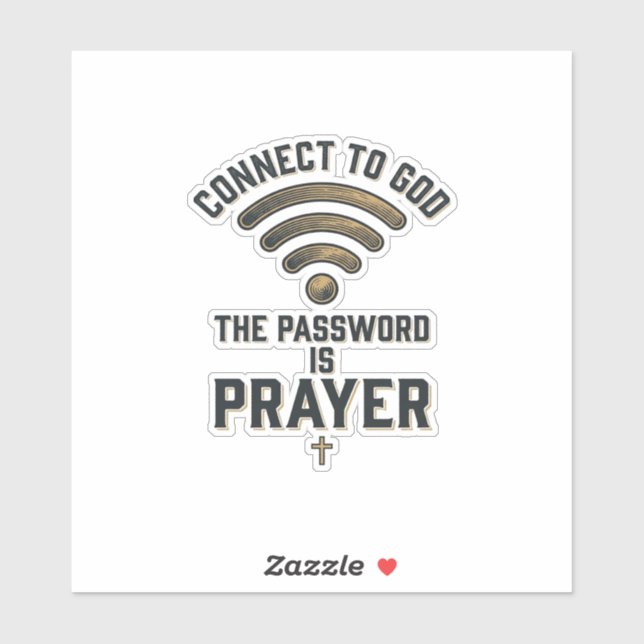Connect to God Prayer Christian Vector Design_1 Sticker (Sheet)