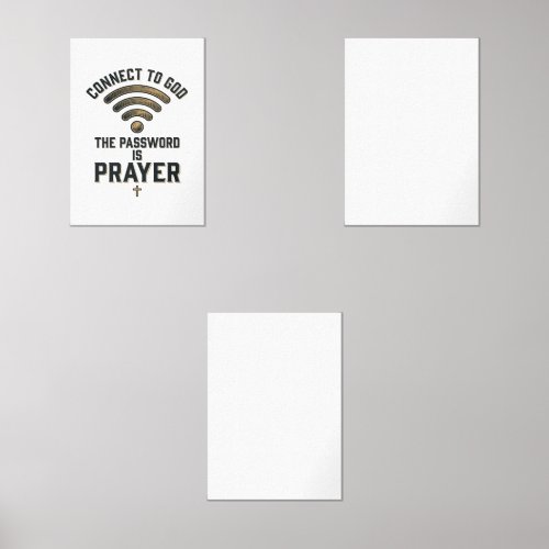Connect to God Prayer Christian Vector Design_1 Wall Art Sets