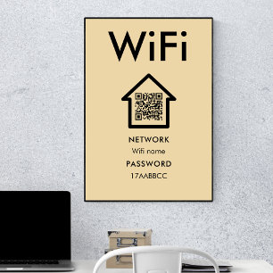 Connect To Wifi   Scan To Connect Guest Room Poster