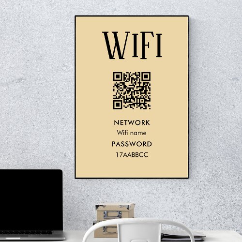 Connect To Wifi  Scan To Connect Wifi Password Poster