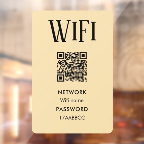 Connect To Wifi  Scan To Connect Wifi Password Window Cling