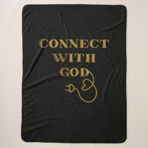 Connect With God Biblical Quote Sherpa Blanket