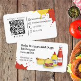 Connect With Me | QR Code Simple Hotdog Modern Business Card