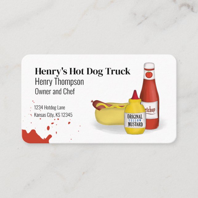 Connect With Me | QR Code Simple Hotdog Modern Business Card