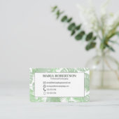 Connect with Me | QR Code Social Media Palm Leaves Business Card (Standing Front)