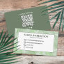 Connect with Me | QR Code Social Media Palm Leaves Business Card