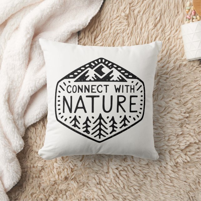Connect with nature throw pillow (Blanket)