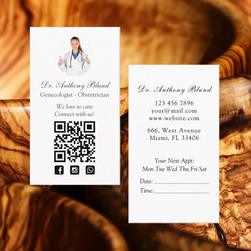 Connect with us  Appointment for Health Care Business Card