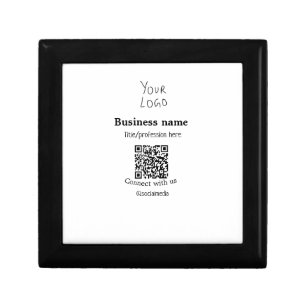 Connect with us business logo QR social media name Gift Box
