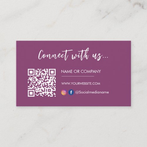 Connect with us Instagram Facebook Logo Berry Business Card