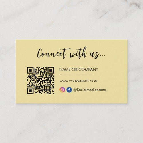 Connect with us Instagram Facebook Logo Groovy Business Card